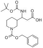 3-N-BOC-AMINO-3-(3'-CBZ)PIPERIDINE-PROPIONIC ACID ETHYL ESTER
 结构式