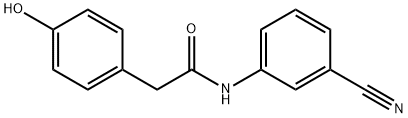 N-(3-氰基苯基)-2-(4-羟苯基)乙酰胺 结构式