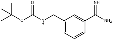 (3-氨基甲酰亚胺酰基苄基)氨基甲酸叔丁酯 结构式