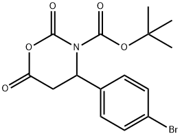 N-BOC-BETA-ALANINE-BETA-4'-BROMOPHENYL-N-CARBOXYANHYDRIDE
 结构式