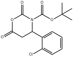 N-BOC-BETA-ALANINE-BETA-2'-CHLOROPHENYL-N-CARBOXYANHYDRIDE
 结构式