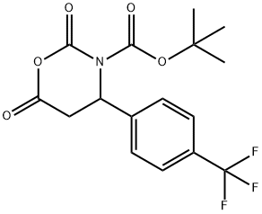 N-BOC-BETA-ALANINE-BETA-4'-TRIFLUOROMETHYLPHENYL-N-CARBOXYANHYDRIDE
 结构式