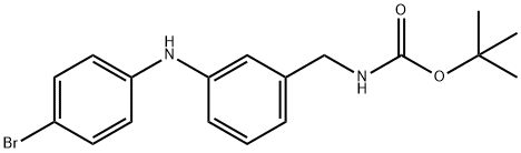 (3-((4-溴苯基)氨基)苄基)氨基甲酸叔丁酯 结构式