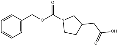 1-N-CBZ-吡咯烷-3-乙酸 结构式