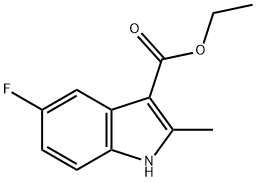 5-氟-2-甲基-1H-吲哚-3-羧酸乙酯 结构式