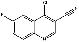 4-氯-6-氟-喹啉-3-甲腈 结构式
