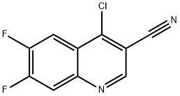 4-CHLORO-6,7-DIFLUORO-QUINOLINE-3-CARBONITRILE
 结构式