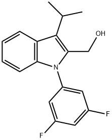1-(3',5'-二氟苯基)-2-甲氧基-3-异丙基吲哚 结构式