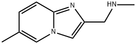 N-甲基-1-(6-甲基咪唑并[1,2-A]吡啶-2-基)甲胺 结构式