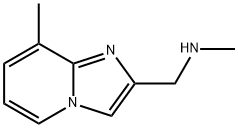 甲基-(8-甲基咪唑并[1,2-A〕吡啶-2-基甲基)-胺 结构式