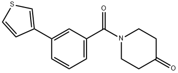 1-(3-THIOPHEN-3-YL-BENZOYL)-PIPERIDIN-4-ONE
 结构式