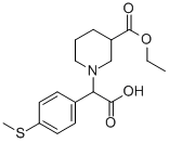 1-[CARBOXY-(4-METHYLSULFANYL-PHENYL)-METHYL]-PIPERIDINE-3-CARBOXYLIC ACID ETHYL ESTER
