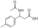 3-乙酰氨基-3-(4-甲基苯基)丙酸 结构式