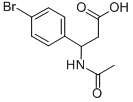 3-(4-溴苯基)-3-乙酰氨基丙酸 结构式