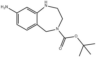 4-叔丁氧羰基-8-氨基-2,3,4,5-四氢-1H-苯并[E][1,4]二氮杂卓 结构式