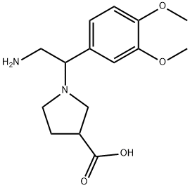 1-(2-Amino-1-(3,4-dimethoxyphenyl)ethyl)pyrrolidine-3-carboxylicacid