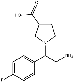 1-(2-Amino-1-(4-fluorophenyl)ethyl)pyrrolidine-3-carboxylicacid