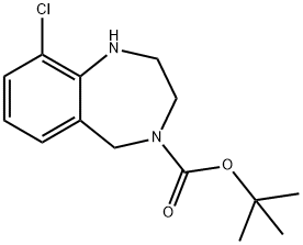 4-叔丁氧羰基-9-氯-2,3,4,5-四氢-1H-苯并[E][1,4]二氮杂卓 结构式
