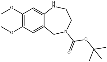 4-叔丁氧羰基-7,8-二甲氧基-2,3,4,5-四氢-1H-苯并[E][1,4]二氮杂卓 结构式