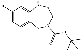 4-叔丁氧羰基-8-氯-2,3,4,5-四氢-1H-苯并[E][1,4]二氮杂卓 结构式