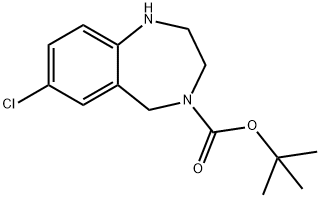 4-叔丁氧羰基-7-氯-2,3,4,5-四氢-1H-苯并[E][1,4]二氮杂卓 结构式