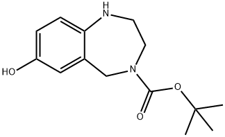 4-叔丁氧羰基-7-羟基-2,3,4,5-四氢-1H-苯并[E][1,4]二氮杂卓 结构式