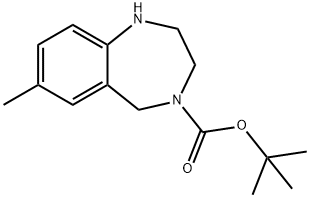 4-叔丁氧羰基-7-甲基-2,3,4,5-四氢-1H-苯并[E][1,4]二氮杂卓 结构式