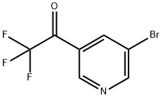 1-(5-溴-3-吡啶基)-2,2,2-三氟乙酮 结构式