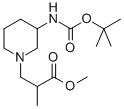 3-(3-TERT-BUTOXYCARBONYLAMINO-PIPERIDIN-1-YL)-2-METHYL-PROPIONIC ACID METHYL ESTER
 结构式