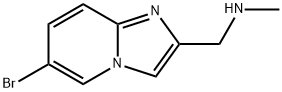 1-(6-溴咪唑并[1,2-A]吡啶-2-基)-N-甲基甲胺 结构式