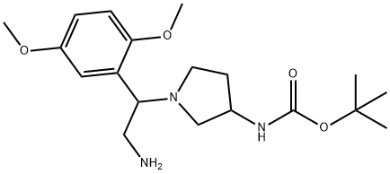 3-N-BOC-AMINO-1-[2-AMINO-1-(2,5-DIMETHOXY-PHENYL)-ETHYL]-PYRROLIDINE
 结构式