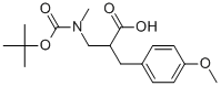 3-((叔丁氧基羰基)(甲基)氨基)-2-(4-甲氧基苄基)丙酸 结构式