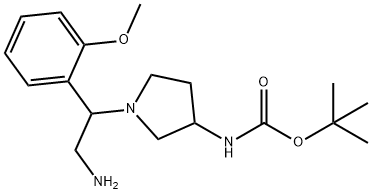 3-N-BOC-AMINO-1-[2-AMINO-1-(2-METHOXY-PHENYL)-ETHYL]-PYRROLIDINE
 结构式