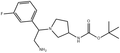 3-N-BOC-AMINO-1-[2-AMINO-1-(3-FLUORO-PHENYL)-ETHYL]-PYRROLIDINE
