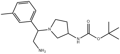 3-N-BOC-AMINO-1-(2-AMINO-1-M-TOLYL-ETHYL)-PYRROLIDINE
 结构式