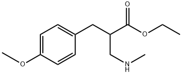 ETHYL 3-(4-METHOXY-PHENYL)-2-METHYLAMINOMETHYL-PROPIONATE
 结构式