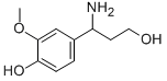 4-(1-氨基-3-羟丙基)-2-甲氧基苯酚 结构式