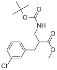 METHYL 2-N-BOC-2-AMINOMETHYL-3-(3-CHLORO-PHENYL)-PROPIONATE
 结构式