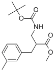 METHYL 2-N-BOC-2-AMINOMETHYL)-3-M-TOLYL-PROPIONATE
 结构式
