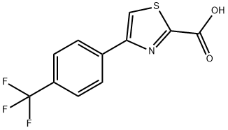 4-[4-(三氟甲基)苯基]-2-噻唑甲酸 结构式