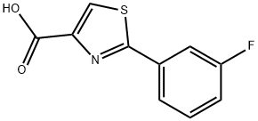 2-(3-FLUORO-PHENYL)-THIAZOLE-4-CARBOXYLIC ACID 结构式