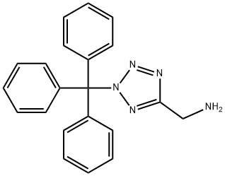 (2-三苯甲基-2H-四唑-5-基)甲胺 结构式