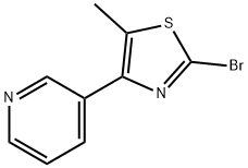 3-(2-BROMO-5-METHYL-THIAZOL-4-YL)-PYRIDINE 结构式