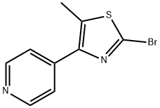 4-(2-BROMO-5-METHYL-THIAZOL-4-YL)-PYRIDINE 结构式