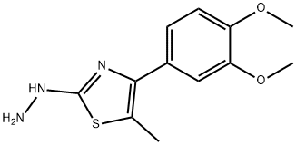 4-(3,4-DIMETHOXYPHENYL)-5-METHYL-2(3H)-THIAZOLONE HYDRAZONE 结构式