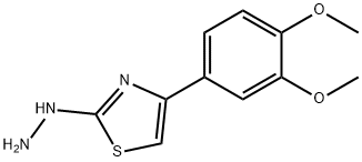 4-(3,4-二甲氧基苯基)-2-肼基噻唑 结构式
