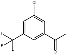 3'-氯-5'-(三氟甲基)苯乙酮 结构式