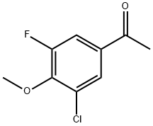 3-氯-5-氟-4-甲氧基苯乙酮 结构式