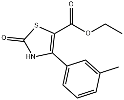 2-氧代-4-(间甲苯基)-2,3-二氢噻唑-5-甲酸乙酯 结构式