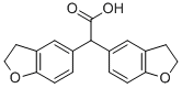 2,2-双(2,3-二氢苯并呋喃-5-基)乙酸 结构式